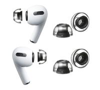 AZLA XELASTEC Lot de 2 embouts auriculaires pour AirPods Pro 1ère et 2e génération - Embouts de rechange monobloc pour AirPod avec ajustement amélioré, confort et isolation du bruit - avec silicone de