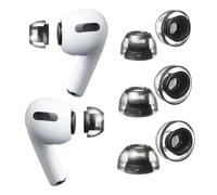 AZLA XELASTEC Lot de 2 embouts auriculaires pour AirPods Pro 1ère et 2ème génération - Embouts de rechange monobloc pour AirPod avec ajustement amélioré, confort et isolation du bruit - avec silicone