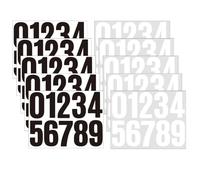 Azlanway Autocollants Numéros Grands 10 cm 100 Pièces en 10 Feuilles, Chiffres Adhésifs Étanches en Vinyle pour Maison, Boîte aux Lettres, Porte, Fenêtre, Voiture, Magasin, Faciles à Poser, Haute Visi
