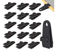 Azlanway Clip de Bâche Tente Pince, 10 Pcs Clips de Fixation pour Bâche de Tente, Noir