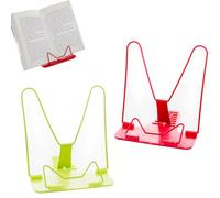 Azlanway Lot de 2 serre-livres portables réglables à 7 positions et support de livre de cuisine pour la lecture dans la cuisine, la bibliothèque et les devoirs