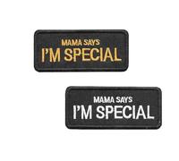 Azlanway Patch Militaire, 2 pièces Ecusson Militaire avec Mama Says I'm Special-, Ecussons Brodés pour Uniforme Sacs à Dos Vêtements Casquettes de Baseball Gilets Transporteur de Chien