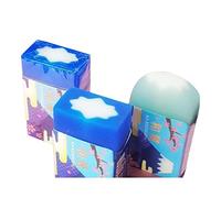 AZLNRMU Gomme mignonne Kawaii avec manchon de protection, gomme Fuji pour la rentrée scolaire des enfants (bleu marine)