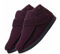AZMAHT Chaussure Pied Large Femme Hiver Chaud Chaussures Réglable Fermeture Scratch Sandale Femmes Pantoufle en Mousse Viscoélastique pour Pieds Gonflés,Rouge,37/235mm