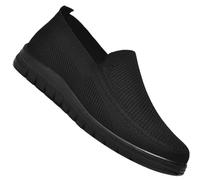 AZMAHT Chaussures à Enfiler pour Hommes Orthopédique Confort Respirant Pieds gonflés diabétiques Chaussures Extra Loin Chaussures Spéciales De Santé, Légers,Noir,44/270mm