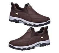 AZMAHT Chaussures légères pour Le Travail Chaussures à Enfiler Basket sans Lacets Homme Chaussure Sport Homme Basket Homme sans Lacets Chaussures de Sport en Salle Homme,Marron,41/255mm