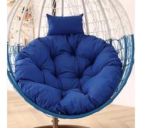 AZMAHT Coussin De Rechange pour Fauteuil Suspendu Coussin Rond pour Fauteuil Coussin De Chaise Balancelle Lavable Rotin for IntéRieur ExtéRieur Jardin Terrasse Plage,Royal Blue,105cm