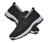AZMAHT Homme Chaussures pour Pied gonflé Chaussures de Sport en Salle Homme Chaussure Homme sans Lacets Chaussure Homme Ville Slip on Mesh Respirante Sneakers,Noir,43/265mm