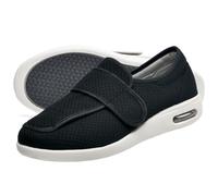AZMAHT Pantoufles Femme Confortable Orthopédique Chausson Femme Pied Large Et Gonfler Chaussure diabetique Homme d'éTé Chaussure a Scratch Homme,Noir,38 EU