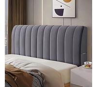 AZMANI Housses De Tête De Lit, Tissu Velours Stretch Doux, Protecteur Antipoussière pour Tête De Lit Rembourrée (Color : Dark Gray, Size : 130x60cm)