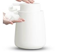AZMOYAC Distributeur de Savon moussant pour Les Mains - Distributeur de Savon en Mousse en céramique Blanche pour Salle de Bain, Savon pour Le Visage, Bouteille de Lotion avec Pompe moussante,