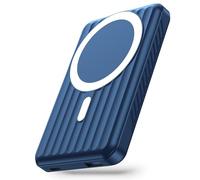 Azmuth Batterie externe magnétique 10 000 mAh, sans fil, magnétique, 22,5 W, PD Charge rapide avec écran LED et câble de charge USB-C, pour iPhone 15/14/13/12 Series (bleu)