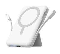 Azmuth Batterie Externe Magnétique Compatible avec MagSafe, 10000mAh sans Fil PowerBank Charge Rapide PD 20W avec 2 Câble et Support et Affichage LED, Compatible iPhone 17/16/15/14/13/Pro/Pro Max/Plus
