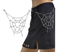 Aznever Chaînes de Jeans pour Femmes,Chaînes de Pantalons Porte-clés Punk Porte-clés de Pantalons - Chaîne en Toile d'araignée, Bijoux à la Mode, chaînes de Poche pour Hommes et Femmes