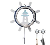 Aznever Crochets pour serviettes de plage, crochets pour serviettes côtières | Porte-serviettes côtier à crochet domestique rustique | Crochets muraux décoratifs, cintre côtier pour salle de bain,