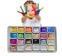 Aznever Ensemble D'aquarelle Nacrée, Ensemble De Peinture À L'aquarelle, Palette De Kit D'aquarelle Nacrée Pour La Peinture, Ensemble De Pigments Minéraux En Mica Pour Aquarelle