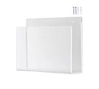 Aznever Porte-Documents Mural - Rangeage en Acrylique avec Vis Incluses - Support de Brochures Fixation Murale,pour Courrier Papier Dossiers Lettres Organisation Maison Bureau Hôtel