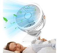 Aznever Ventilateur de Bureau - Petits Ventilateurs pour Chambre - Compact Sans Fil Rechargeable Type-C avec Veilleuse pour Extérieur Camping École Salle de Bain Voiture Salle de Sport Jardin Dortoir