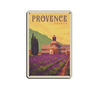 AZOLID Plaque en étain rétro France Provence Voyage Signes Vintage Drôle Home Cuisine Bar Club Cave Art mural Décoration 14 x 20 cm