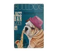 AZOLID Plaque vintage en étain Bulldog Bath Soap Company - Décoration rétro pour la maison, la cuisine, le bar, la salle de bain, le club, la grotte - 30 x 20 cm