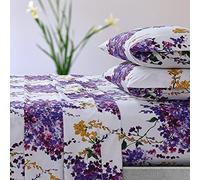 AZORES HOME Tribeca Living Serena Parure de lit imprimée à Poche Profonde avec Drap Plat surdimensionné - Très Grand lit californien, Multicolore