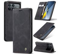 Azororo Coque pour Xiaomi Poco F8 Pro 5G Premium Housse Cuir Protection Pochette Rabat Portefeuille Flip Case Porte Magnétique Coque Étui pour Xiaomi Poco F8 Pro, Noir