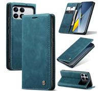 Azororo Coque pour Xiaomi Poco F8 Ultra 5G Premium Housse Cuir Protection Pochette Rabat Portefeuille Flip Case Porte Magnétique Coque Étui pour Xiaomi Poco F8 Ultra, Bleu Vert
