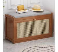 AZQOHMIS Banc de Rangement à Chaussures avec Coussin et Tiroirs Rabattables pour Une Entrée Bien Organisée