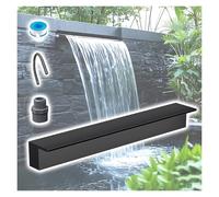 AZQOHMIS Boîte de déversoir Robuste de 127 cm (50 po) pour fontaines paysagères - Grille de débit Portable avec Support intégré pour Jardins et Villas, Design Noir Durable