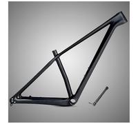 AZQOHMIS Cadre de vélo en Fibre de Carbone 27,5"/29" 15"/17"/19" Semi-Rigide pour VTT, Freins à Disque, axe traversant, Passage de câbles Interne, XC (29" x 17")
