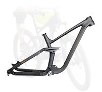 AZQOHMIS Cadre de VTT Enduro Tout Suspendu 27,5/29 Pouces, Cadre à Freins à Disque 15,5"/17"/18", Cadre Semi-Rigide DH/AM, axe traversant Boost 12 x 148 mm (Noir, 27,5 x 15,5 Pouces)