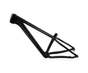 AZQOHMIS Cadre VTT Semi-Rigide 27,5"/29" en Fibre de Carbone, Freins à Disque, axe traversant 12x142/148 mm/135 mm QR, Passage de câbles Interne, XC (QR, 27,5 x 17)