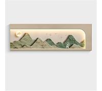 AZQOHMIS Décoration Murale rétroéclairée en grès à 3 Couches, sans Cadre, Motif Montagne, Style rétro LED, idéale pour Un Bureau, Un Salon ou Une pièce de Travail (L, 39,4 x 13,8 Pouces)