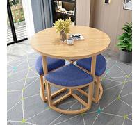 AZQOHMIS Ensemble Table et chaises Rondes, Table de conférence Ronde et 4 chaises, Ensemble 5 pièces, Coin Repas, Ensemble de Cuisine/Salle à Manger #16 80x75cm/31.5x29.5in(LxH)