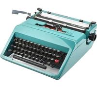 AZQOHMIS Machine à Écrire Ancienne, Machine à Écrire Manuelle Mécanique Rétro Portable en Anglais pour Notes, Lettres ou Écriture Créative, Usage Normal