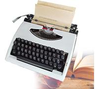 AZQOHMIS Machine à Écrire Ancienne, Machine à Écrire Vintage, à Mécanique Ancienne Portable, pour Notes, Lettres ou Écriture Créative, Cadeau Littéraire pour Écrivains, Blanc Cassé