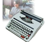 AZQOHMIS Machine à Écrire Manuelle à L' Ancienne, Machine à Écrire Portable à Touches Flexibles pour Une Écriture Claire - Idéale pour Les Lettres, L' Écriture Créative, Le Bricolage et' Libre