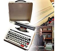 AZQOHMIS Machine à Écrire Manuelle Portable Traditionnelle, Machine à Écrire Rétro Classique Vintage pour Écrivains, à Élégante et Durable, Traitement de Texte Classique avec Ruban Double Bobin