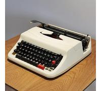 AZQOHMIS Machine à Écrire Manuelle Rétro, Machine à Écrire Mécanique Vintage, à Ancienne à la Finition Vintage, Bien Conservée, Idéale pour Les Lettres, L' Écriture Créative et Les Loisirs Créat