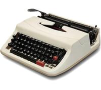 AZQOHMIS Machine à Écrire Mécanique Anglaise Ancienne, Machine à Écrire Rétro Portable, à Rétro pour Usage Normal, avec Ruban et Boîte D' Origine, Cadeau Littéraire pour Bureau ou Atelier