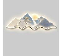 AZQOHMIS Sculptures murales, peintures et décorations murales 3D, Art Mural Moderne, Tableaux de Paysage pour Salon, Restaurant, Lampe Murale décorative avec éclairage LED, pour Bureau/hôtel/1