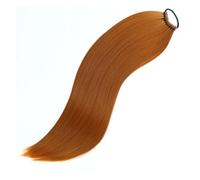 AZQUEEN - Extensions capillaires synthétiques queue de cheval, postiche longue et lisse, fausse, 24 pouces, for femme blanche noire(R822-350-18C)