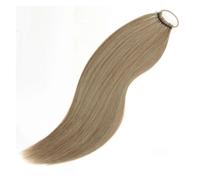AZQUEEN Extensions de cheveux synthétiques longues droites fausses queues cheval faux postiche 24 pouces queue for les femmes quotidien(R822-M12-613)