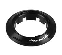 AZQUZVZI avec Logo « TMAX 530 » Couvercle de commutateur d'allumage de Moto Anneau de Protection de commutateur à clé Compatible avec TMAX 530 T-MAX530 2013 2014 2015(Size:Black-tmax-Logo)