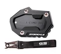 AZQUZVZI Compatible avec R1300GS R 1300 GS R 1300GS 2024 + Accessoires Béquille de Moto Pied Béquille Latérale Extension Pad Plaque de Support Porte-clés(Size:Combo Black-R1300GS)