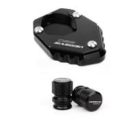 AZQUZVZI Compatible avec Versys 650 VERSYS650 2010-2023 2020 2021 VERSYS 650 Support latéral de Moto Extension de Plaque d'agrandissement de béquille(Size:2 pcs-Black)