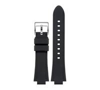 AZSHIW Bracelet de montre convexe en caoutchouc Silicone, 22x10mm, Compatible avec ORIS AQUIS 7730 7766 7740, 24x12MM, sport(06 silver clasp,12mm)