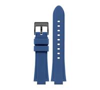 AZSHIW Bracelet de montre convexe en caoutchouc Silicone, 22x10mm, Compatible avec ORIS AQUIS 7730 7766 7740, 24x12MM, sport(08 black clasp,11mm)