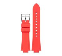 AZSHIW Bracelet de montre convexe en caoutchouc Silicone, 22x10mm, Compatible avec ORIS AQUIS 7730 7766 7740, 24x12MM, sport(07 silver clasp,10mm)