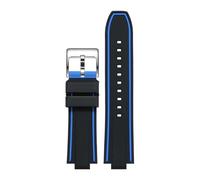 AZSHIW Bracelet de montre convexe en caoutchouc Silicone, 22x10mm, Compatible avec ORIS AQUIS 7730 7766 7740, 24x12MM, sport(04 silver clasp,12mm)